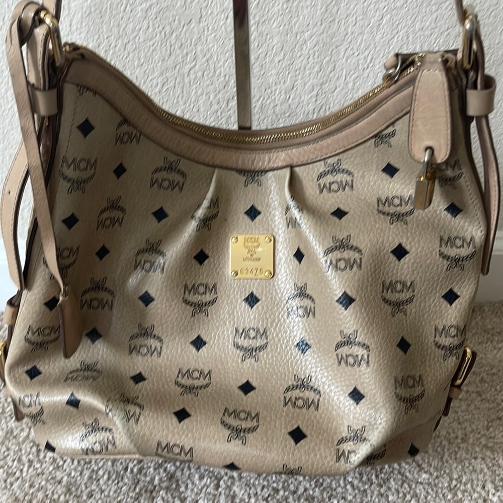 MCM Beige and Black Women's Bag